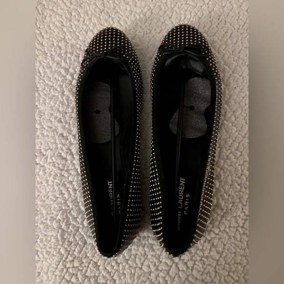 Saint Laurent Studded Ballerina Flats - Picture 1 of 5